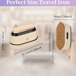 Clearance Mini Resefärgplanka för Resor, 2-i-1 Torr- och Ångstrykning, Bärbar Klädångare, Liten Planka med 180° Rotationshandtag