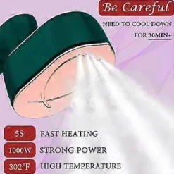 New Mini Resestrykjärn för Kläder: Portabel Mini Ångstrykjärn Handhållen Klädångare Resestorlek EU-kontakt