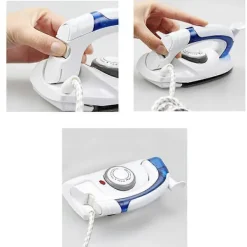 Outlet Archipelago Mini Resestrykjärn Justerbar Temperaturkontroll Vikbar Bärbar Resestrykjärn Ångare Torktumlare med EU-kontakt