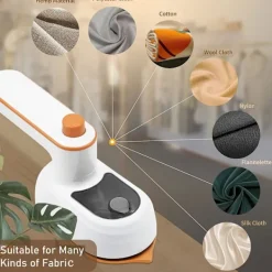 Clearance Mini Resestrykjärn, Portabel Resestrykjärn, Professionell Mikrovågsångstrykjärn för Kläder, 33W 180° Roterbar Handhållen Resestrykjärn för