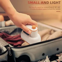 Clearance Mini Resestrykjärn, Portabel Resestrykjärn, Professionell Mikrovågsångstrykjärn för Kläder, 33W 180° Roterbar Handhållen Resestrykjärn för