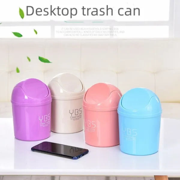 Hot Mini Rolling Cover Desktop soptunna soptunna Rosa