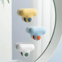 New Mini Silikon T-formad Spegel- och Fönsterrengörare (Gul)