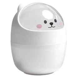 Discount Mini Skrivbords Papperskorg med Lock, Bärbar Bord Papperskorg,