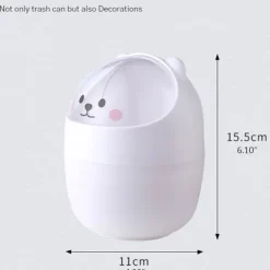 Discount Mini Skrivbords Papperskorg med Lock, Bärbar Bord Papperskorg,