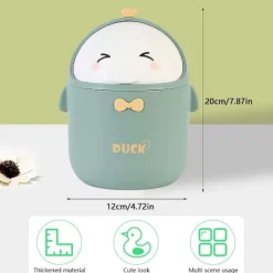 Outlet Mini skrivbordspapperskorg med lock, bärbar söt tecknad papperskorg, papperskorg för kontor, liten papperskorg för badrum, för sovrum, kontor, vardagsrum | Fyndiq