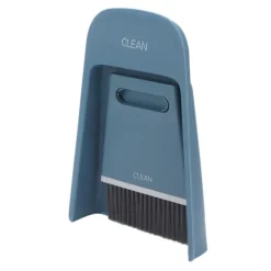 Online Mini Sopborste Set Liten Soptunna 2 Borstar 1 Skyffel för Bord Bänkskiva Tangentbord Marinblå