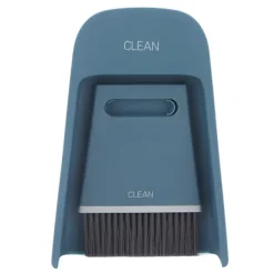 Online Mini Sopborste Set Liten Soptunna 2 Borstar 1 Skyffel för Bord Bänkskiva Tangentbord Marinblå