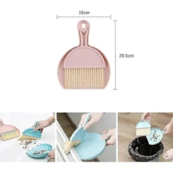 Clearance Mini Sopskyffel och Borste, Mini Multifunktionell Bords Sopskyffel, Borste och Sopskyffel Design, Sopset Plast Dammuppsamlare (Grö