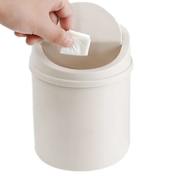 Online Mini Soptunna | Kreativ Mini Bords-soptunna med Lock - Små Papperskorgar, Liten Papperskorg White
