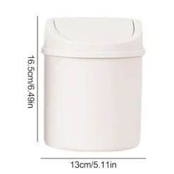 Online Mini Soptunna | Kreativ Mini Bords-soptunna med Lock - Små Papperskorgar, Liten Papperskorg White