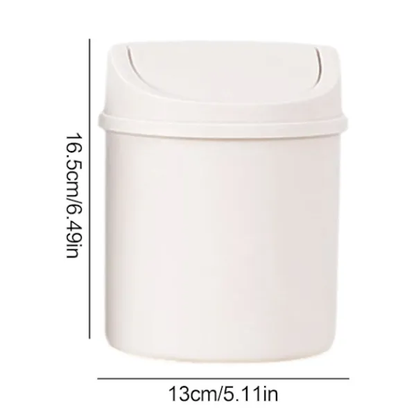 Online Mini Soptunna | Kreativ Mini Bords-soptunna med Lock - Små Papperskorgar, Liten Papperskorg White