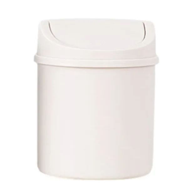 Online Mini Soptunna | Kreativ Mini Bords-soptunna med Lock - Små Papperskorgar, Liten Papperskorg White