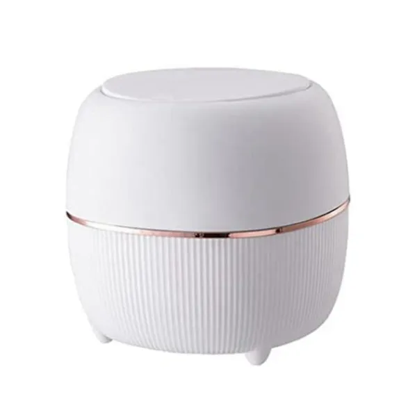 Hot Mini Soptunna, Bordstunna Med Lock, Soptunna, Liten För Kök, Badrum, Säng, Kontor, Skrivbord (vit