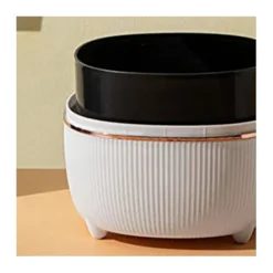 Hot Mini Soptunna, Bordstunna Med Lock, Soptunna, Liten För Kök, Badrum, Säng, Kontor, Skrivbord (vit