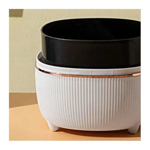 Hot Mini Soptunna, Bordstunna Med Lock, Soptunna, Liten För Kök, Badrum, Säng, Kontor, Skrivbord (vit