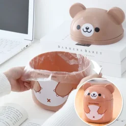 Sale Mini Soptunna för Bänkskivan med Lock, Liten Papperskorg för Skrivbord, Wa,ZQKLA