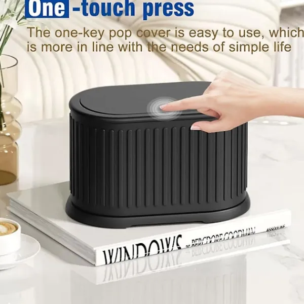 Online Mini Soptunna med Lock, 4l Liten Kompostbehållare för Köksbänken, Soptunna i Rostfritt Stål