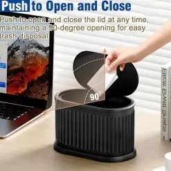 Online Mini Soptunna med Lock, 4l Liten Kompostbehållare för Köksbänken, Soptunna i Rostfritt Stål