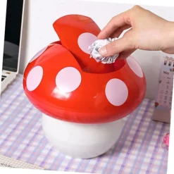 Sale Mini Soptunna Skrivbord Soptunnor Avfallstunna med Lock Bordskiva Skrivbord Papperskorg Mini Papperskorg Bärbar Soptunna