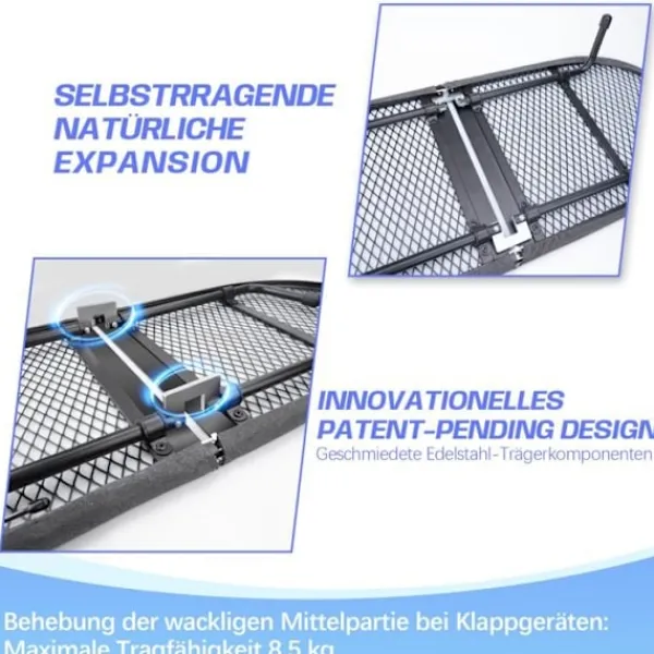 Discount VRIETINA Mini Strykbord, Fällbart Kompakt Strykbord, med Strykjärnsstöd och Hängkrok, 83 x 31 cm, Grå