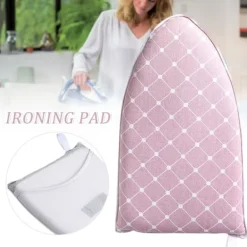 Online Mini Strykbräda Ärmdyna Portabelt Litet Strykbord Ställ Stryktillbehör Pink Grid