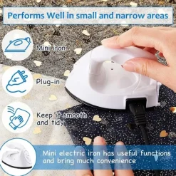 Clearance Mini strykjärn för hantverk, Mini värmepress, Mini strykjärn, bärbar, handhållen värmepress, litet strykjärn med laddstation, tillbehör för