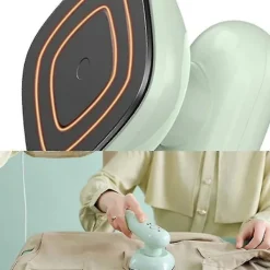 New Mini Strykjärn Klädångare Hemma Resa Grön-EU-kontakt