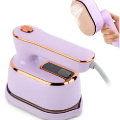 Clearance Mini Symaskinsstrykjärn, 1000W Resestrykjärn, Portabelt Vertikalt Ångstrykjärn 2 i 1 Vått och Torrt