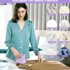 Clearance Mini Symaskinsstrykjärn, 1000W Resestrykjärn, Portabelt Vertikalt Ångstrykjärn 2 i 1 Vått och Torrt