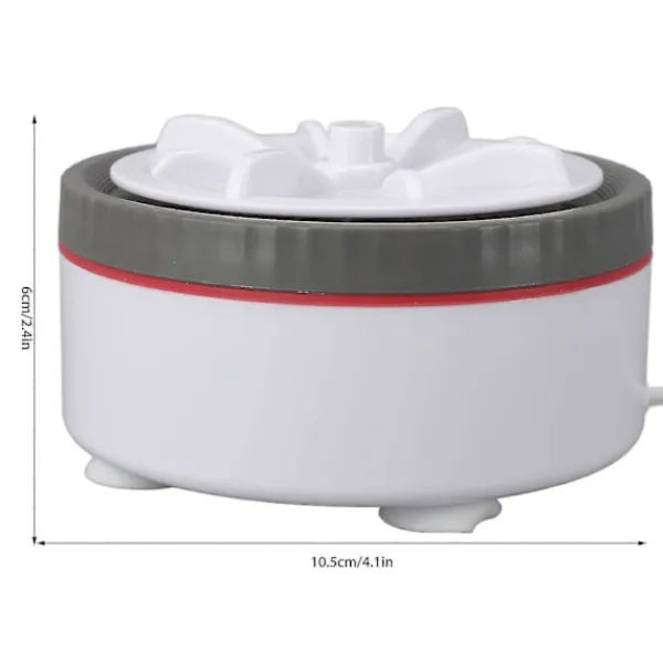 Discount Mini Turbo Tvättmaskin Tidsinställd Justerbar Multifunktion USB-driven Bärbar Mini Turbo Tvättmaskin för Små Kläder Frukt Diskning Gray