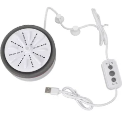 Outlet Mini Turbo Tvättmaskin Tidsinställd Justerbar Multifunktion USB-driven Bärbar Mini Turbo Tvättmaskin för Små Kläder Frukt Diskning Gray