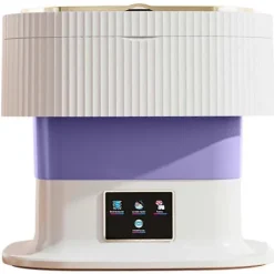 Mini Tvättmaskin, 10L Portabel Tvättmaskin och Torktumlare Lämplig för Lägenheter, Studenthem, Hotell EU-kontakt