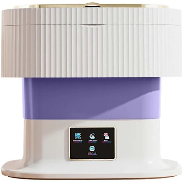 Mini Tvättmaskin, 10L Portabel Tvättmaskin och Torktumlare Lämplig för Lägenheter, Studenthem, Hotell EU-kontakt