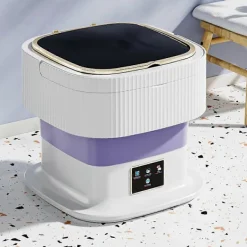 Mini Tvättmaskin, 10L Portabel Tvättmaskin och Torktumlare Lämplig för Lägenheter, Studenthem, Hotell EU-kontakt