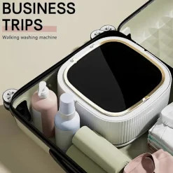 Mini Tvättmaskin, 10L Portabel Tvättmaskin och Torktumlare Lämplig för Lägenheter, Studenthem, Hotell EU-kontakt