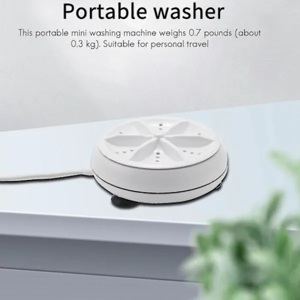 Online Mini Tvättmaskin Portabel Ultraljudsdiskmaskin Med USB-driven För Personlig Tvätt Camping Husbilsresa