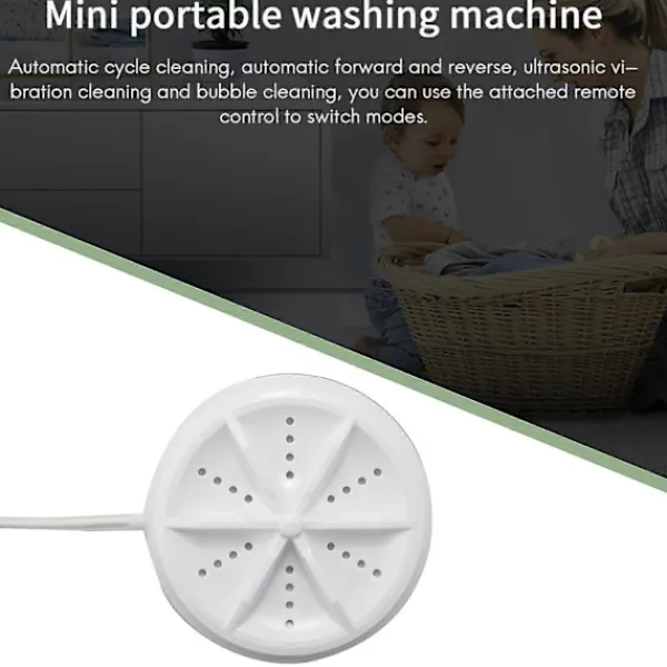 Online Mini Tvättmaskin Portabel Ultraljudsdiskmaskin Med USB-driven För Personlig Tvätt Camping Husbilsresa