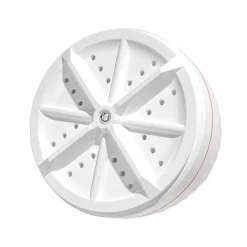Online Mini Tvättmaskin USB Roterande Turbin Bärbar Tvättmaskin För Strumpor Skjorta Underkläder Tvätt För Resa Hem Affärsresa white