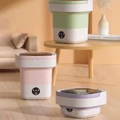 Clearance Mini Vikbar Portabel Tvättmaskin 12L – Kompakt Portabel Maskin för Resor, Små Lägenheter och Studentrum Purple