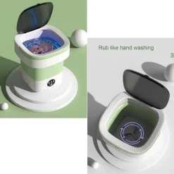 Clearance Mini Vikbar Portabel Tvättmaskin 12L – Kompakt Portabel Maskin för Resor, Små Lägenheter och Studentrum Purple