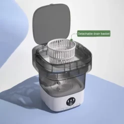 Clearance Mini Vikbar Portabel Tvättmaskin 12L – Kompakt Portabel Maskin för Resor, Små Lägenheter och Studentrum Purple