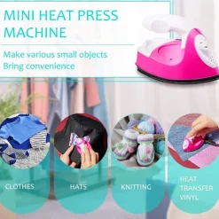 Clearance Mini värmepress Mini strykjärnspress Mini värmepress Bärbar mobiltelefon värmepress