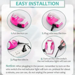 Best Mini Värmepressmaskin Mini Elektrisk Strykjärn Portabel Praktisk Värmepress Mini Strykjärn Med Laddningsbas Tillbehör För Kläder DIY T-shirts Skor Hattar Liten | Fyndiq