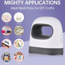 Best DAO Mini Värmepressmaskin T-Shirt Tryck Enkel Värmeöverföringspress Järnmaskiner för Kläder Väskor [DB] AU Plug Grey