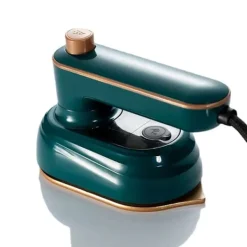 Hot Ministrykmaskin Vikbar Roterbar bottenplatta i titan Antiskåld silikon Handhållet ångstrykjärn för resor Svartgrön EU-kontakt 220V