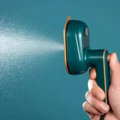 Hot Ministrykmaskin Vikbar Roterbar bottenplatta i titan Antiskåld silikon Handhållet ångstrykjärn för resor Svartgrön EU-kontakt 220V