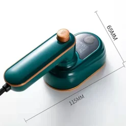 Hot Ministrykmaskin Vikbar Roterbar bottenplatta i titan Antiskåld silikon Handhållet ångstrykjärn för resor Svartgrön EU-kontakt 220V