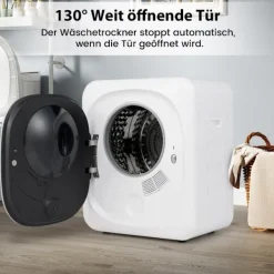 Online Northix Minitorktumlare 5 kg med LED-pekskärm och desinfektions- och luktborttagningstork