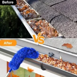 Generic MIOLOE Rengöringsverktyg för hängrännor - 250CM Borste - Vikbar - För rengöring av löv/fönster
